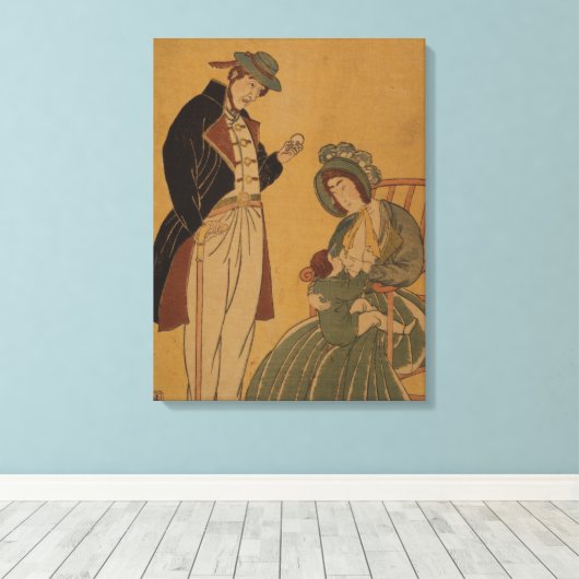 1900年代以前のアメリカのヴィンテージのアートイメージ キャンバスプリント (インサイチュ (ウッドフロア))