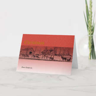 1900年代初めのクリスマスシーン シーズンカード