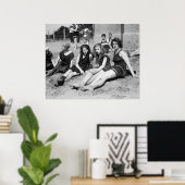 1900年代初めビーチの女の子 ポスター (ホームオフィス)