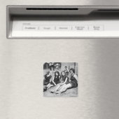 1900年代初め、ビーチの女の子 マグネット (インサイチュ (食洗機))