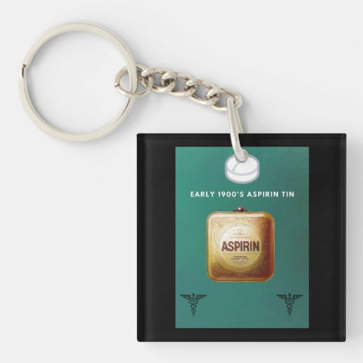 1900年代初期のアスピリンスズ キーホルダー (正面)