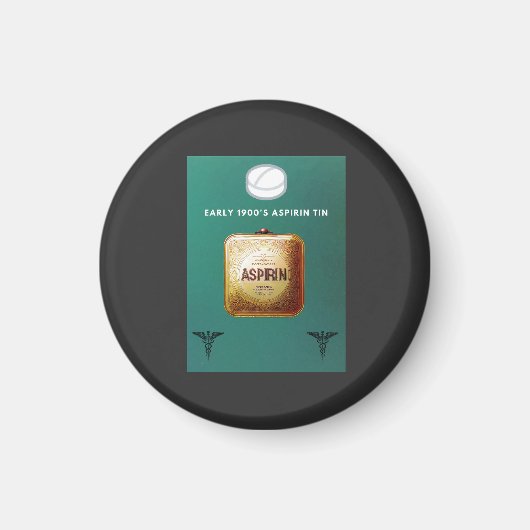 1900年代初期のアスピリンスズ マグネット (正面)