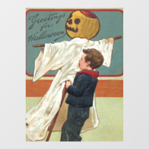 1900年代初期のヴィンテージハロウィーンの挨拶 ウィンドウサイン