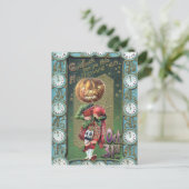 1900年代初期のヴィンテージハロウィーンの挨拶 シーズンポストカード (スタンド正面)