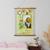 1900年代初期のヴィンテージハロウィーンの挨拶 吊り下げ型タペストリー (寝室)