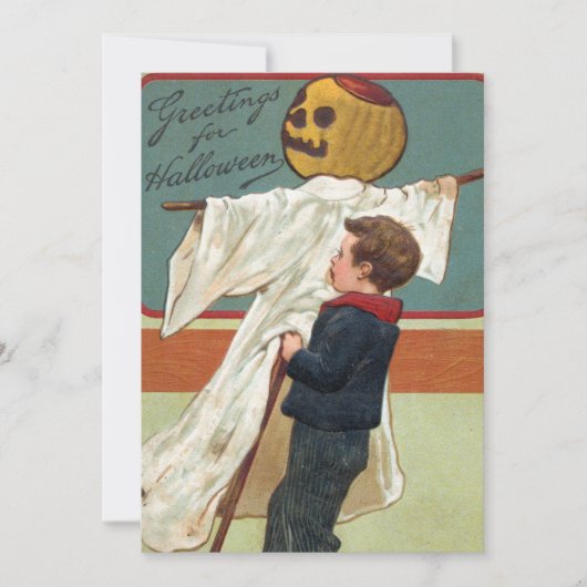 1900年代初期のヴィンテージハロウィーンの挨拶 招待状 (正面)