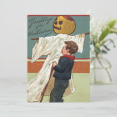 1900年代初期のヴィンテージハロウィーンの挨拶 招待状 (スタンド正面)