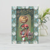 1900年代初期のヴィンテージハロウィーンの挨拶 招待状 (スタンド正面)