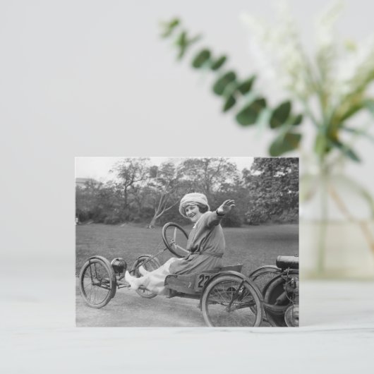 1900年代初期の古いゴーカート ポストカード (スタンド正面)