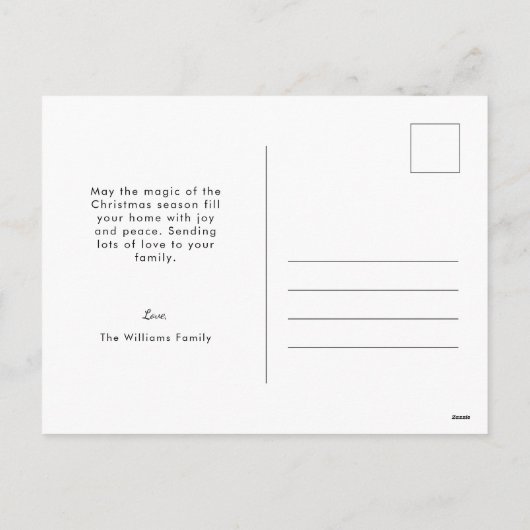 1900年代初頭かわいいヴィンテージフェスティバルクリスマス シーズンポストカード (裏面)