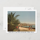 1900年代初頭のイタリア、サン・レモでのプロムナード ポストカード (正面/裏面)