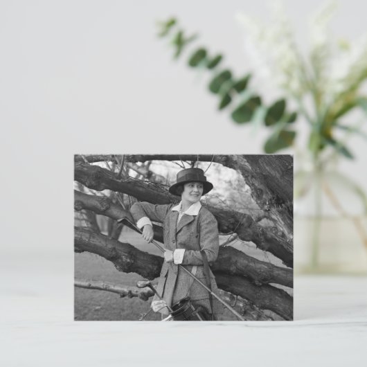 1900年代初頭のゴルフウェアの女性スタイル ポストカード (スタンド正面)