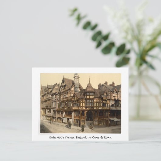 1900年代初頭のチェスター、イギリスの通りシーン ポストカード (スタンド正面)