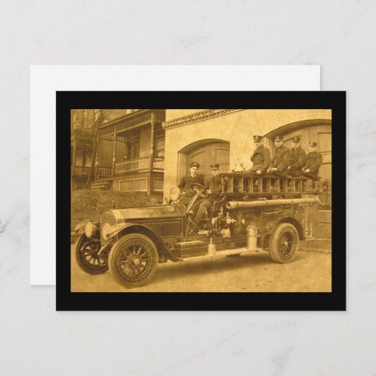 1900年代初頭のフックとラダーヴィンテージ ポストカード (正面/裏面)