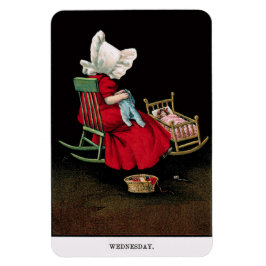 1900年代初頭の水曜日のサンボンネット・スー・マグネット マグネット