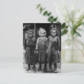 1900年代初頭の若い女の子の牡蠣殻 ポストカード (スタンド正面)