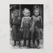 1900年代初頭の若い女の子の牡蠣殻 ポストカード (正面)