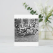 1900年代初頭の車ストライキのヒッチハイカー ポストカード (スタンド正面)