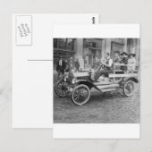 1900年代初頭の車ストライキのヒッチハイカー ポストカード (正面/裏面)