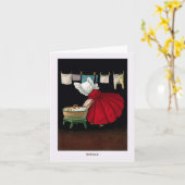 1900年代初頭のSunbonnet Sue カード (黄色い花)