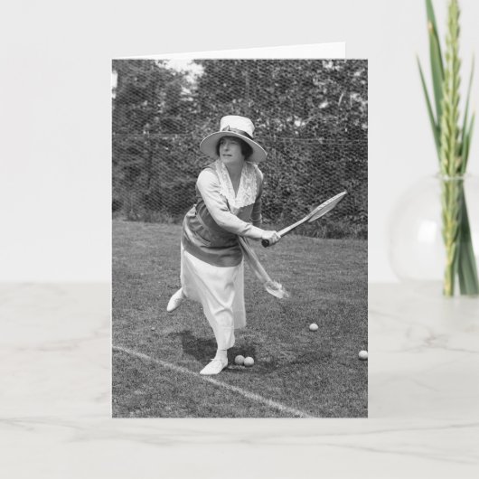 1900年代前半のテニスファッション カード (正面)