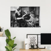 1900年代前半のバイオリンのレッスン ポスター (ホームオフィス)