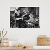 1900年代前半のバイオリンのレッスン ポスター (キッチン)