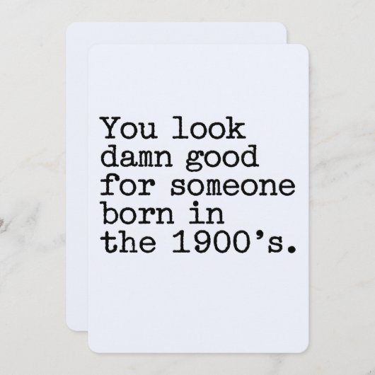 1900年代生まれにしては見た目がいいね 笑 招待状 (正面/裏面)