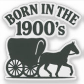 1900年代生まれのノスタルジックでおもしろいデザイン シール (正面)