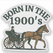 1900年代生まれのノスタルジックで面白いデザイン シール (正面)