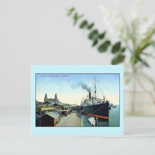 1900年代-1920年代 ヴィンテージ客船、リバプール ポストカード (スタンド正面)