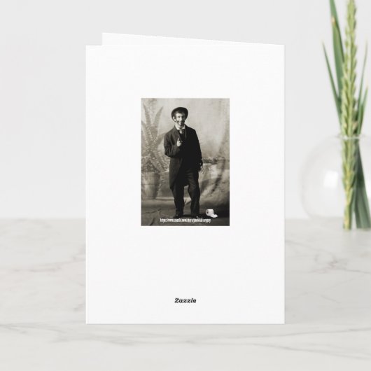 1900年頃のおもしろいトイレ紙男の写真 カード (裏面)