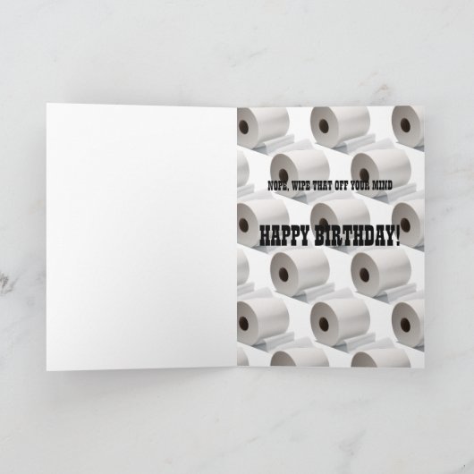 1900年頃のおもしろいトイレ紙男の写真 カード (内部)