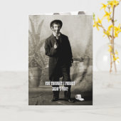 1900年頃のおもしろいトイレ紙男の写真 カード (黄色い花)