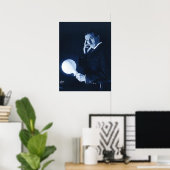 1900年頃のニコラ・テスラ、ワイヤレス電力の実演 ポスター (ホームオフィス)