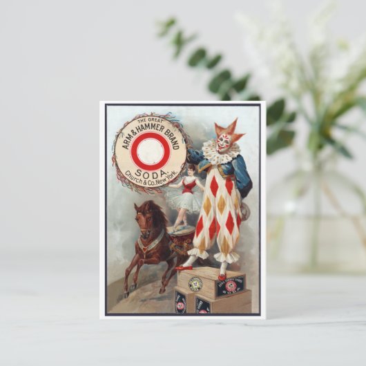 1900年頃の優れたArm & Hammerブランドのソーダ ポストカード (スタンド正面)