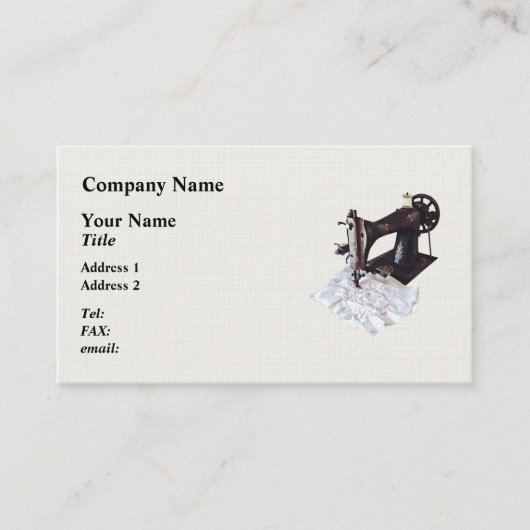 1900年頃の古いミシン 名刺 (正面)