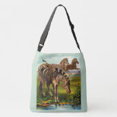 1900年頃ゼブラプリント クロスボディバッグ (裏面)