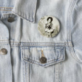 1900年頃ヴィンテージのカウボーイ 缶バッジ (インサイチュ)