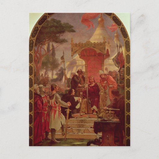 1900年1215年にマグナ・カルタを与えたジョン王 ポストカード (正面)