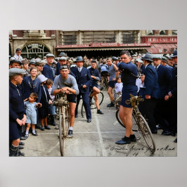 1900年 パリ ルーベ 自転車レース 色再現 ポスター