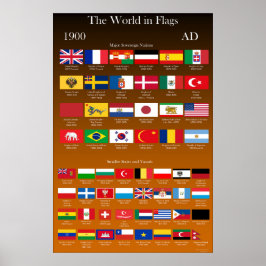 1900 AD Flags of the World ポスター