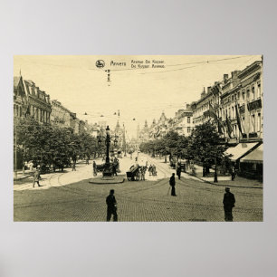 1900 Antwerpen De Keyser Avenueアントワープ ポスター