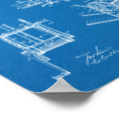 1900 High Speed Gear Bicycle Design Patent Print ポスター (角)