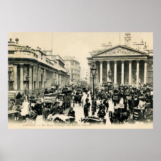 1900 London Royal Exchange and Bank of England ポスター (正面)