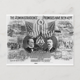 1900 Mckinley – テディ・ルーズベルト ポストカード