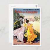 1900 Paris World Expo Franceヴィンテージ旅行 ポストカード (正面/裏面)