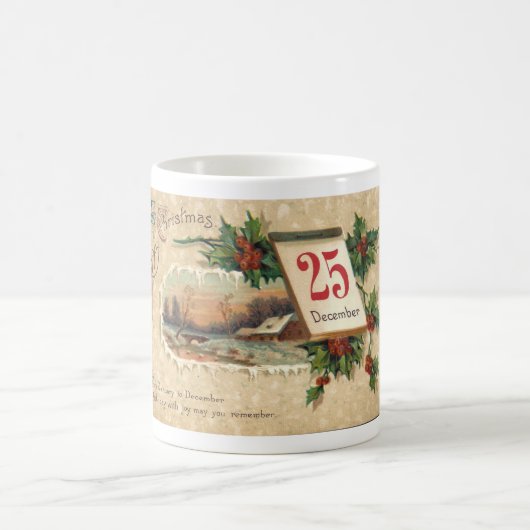 1900Sはがき「CHRISTMAS」 コーヒーマグカップ (中央)