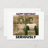 1900S写真とハッピーバースデーメッセージ葉書 ポストカード (正面/裏面)