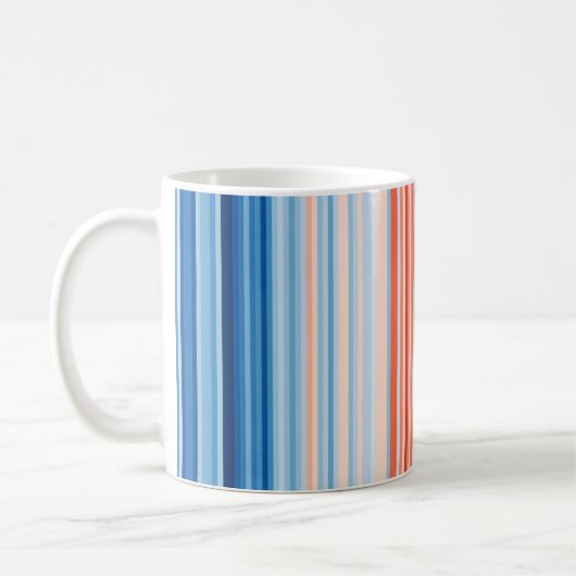 1901ストライプ年～2020年のの温暖化 – メキシコ コーヒーマグカップ (左)